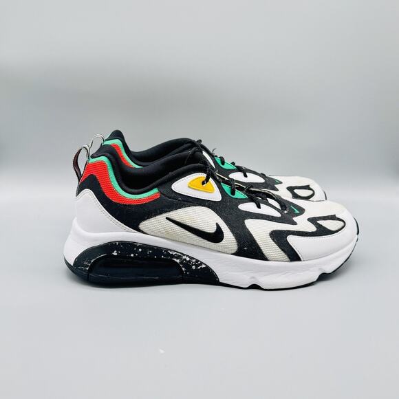 Nike Shoes Mens 10.5 White Black Air Max 200 Low Top Running Athletic Sneakers - Picture 1 of 9